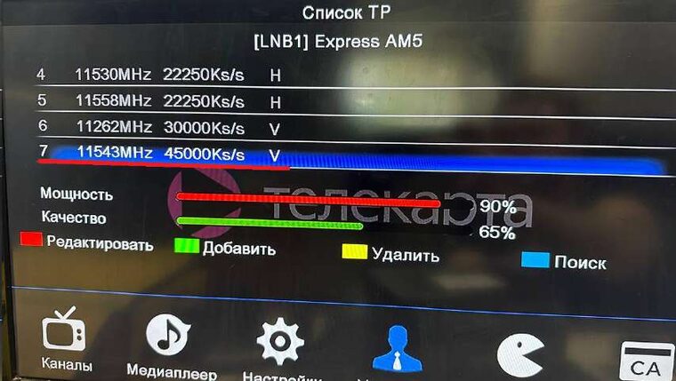 Список транспондеров